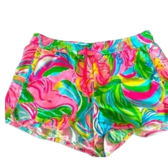 Lilly Pulitzer Pants - Lilly Pulitzer Luxletic Shorts, Run Around Pockets  M